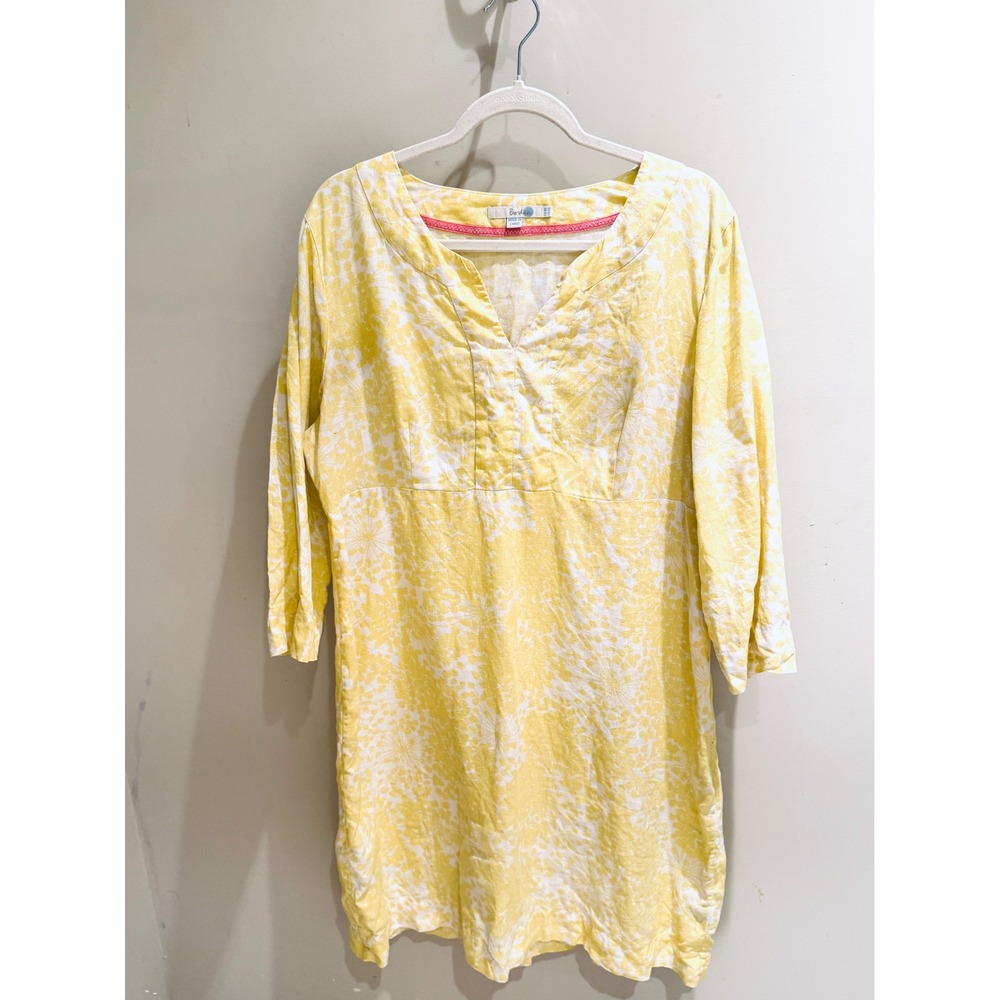 Boden Yellow and White Women's Dress